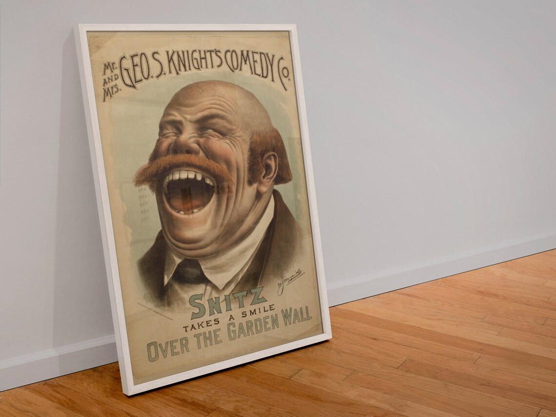 Snitz Takes A Smile, 1880s Comedy Theater Poster - Image 4
