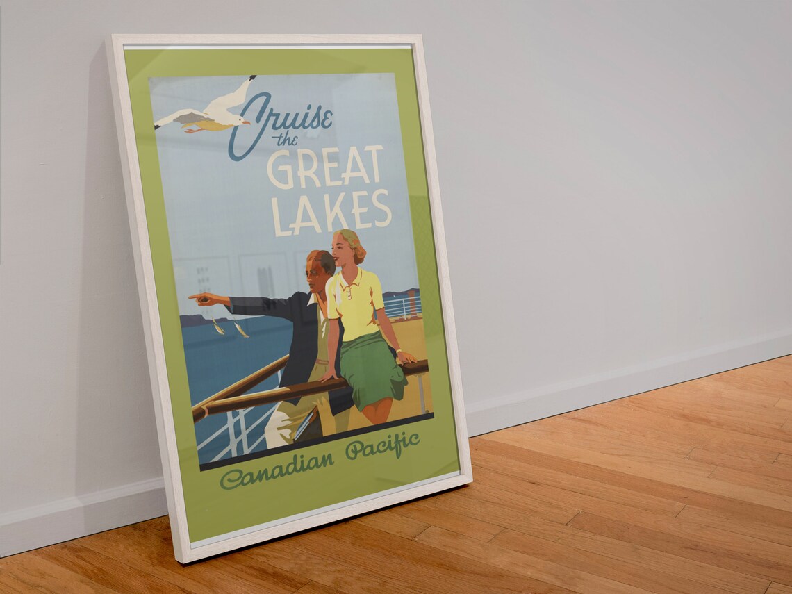 Cruise the Great Lakes Canadian Pacific Voyage Travel Poster - Image 4