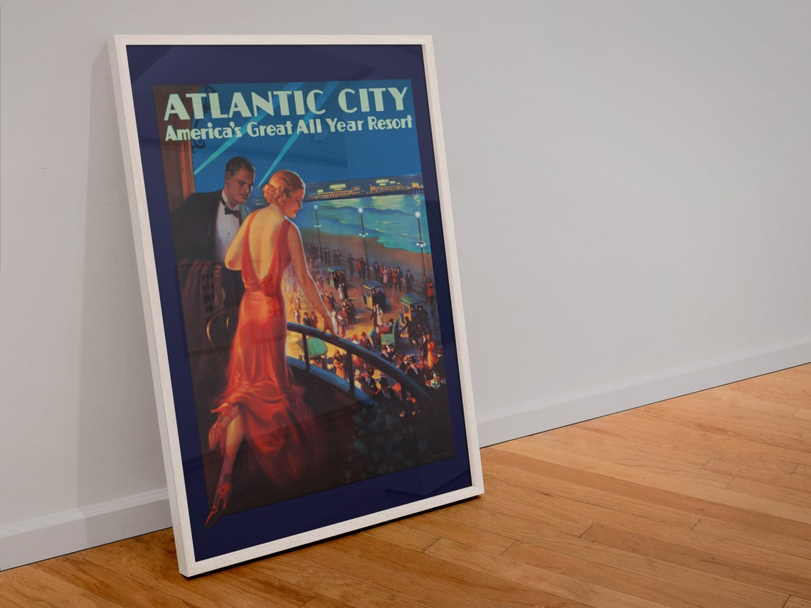 Iconic Atlantic City Beach Americas Great All Year Resort Poster - Image 4