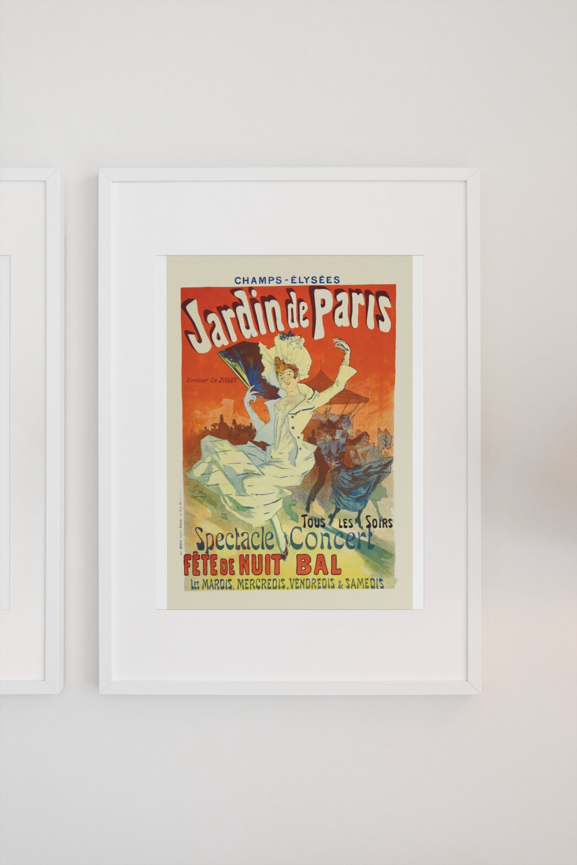 Jardin De Paris 1897 Dancer Belle Epoque French Concert Poster - Image 3