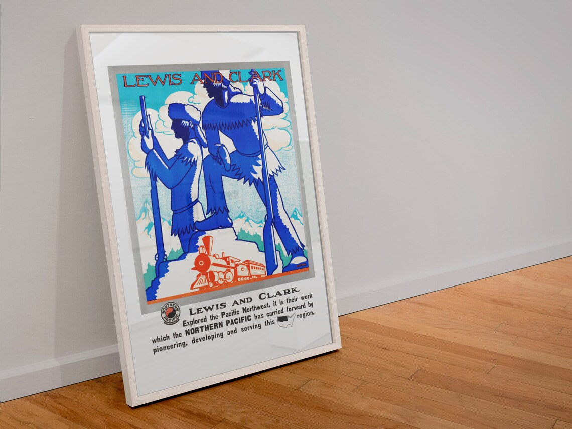 Lewis and Clark Vintage Northern Pacific Railway Explorers Poster - Image 4