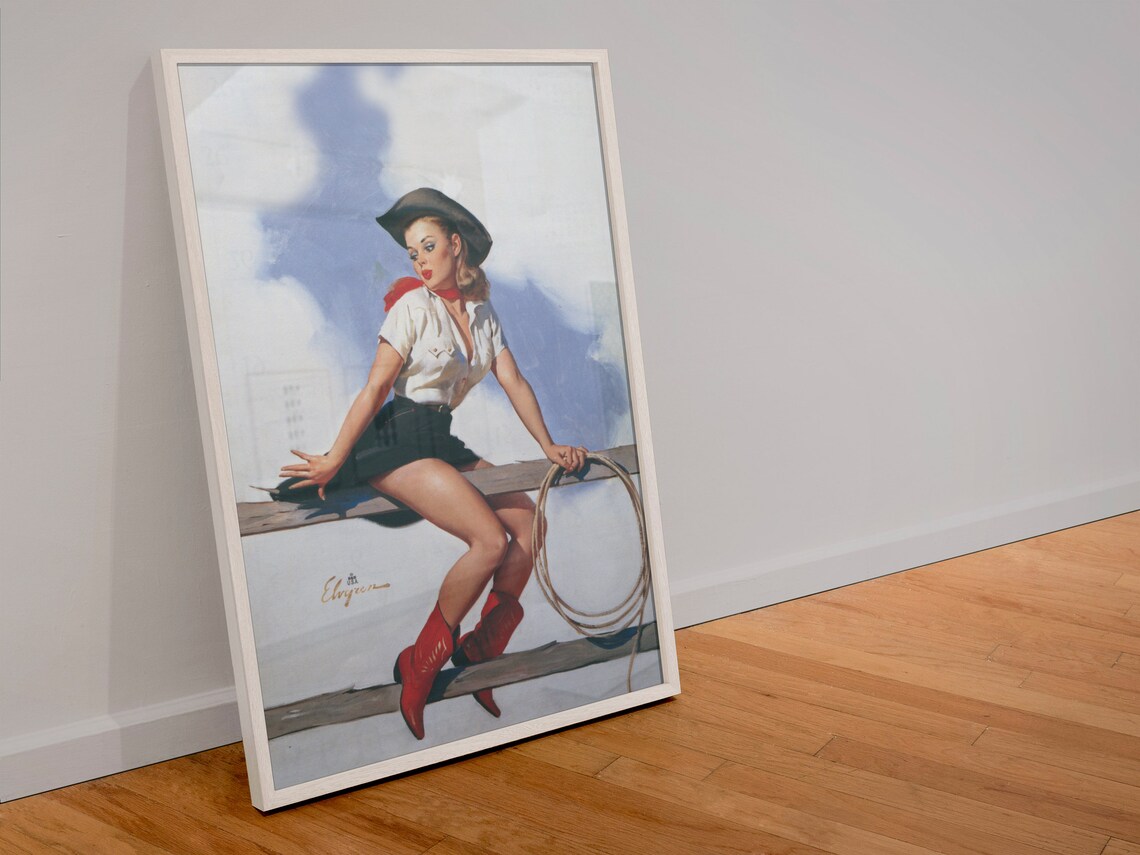 Hi Ho Silver Vintage Elvgren Pinup Girl Art Print - Image 4