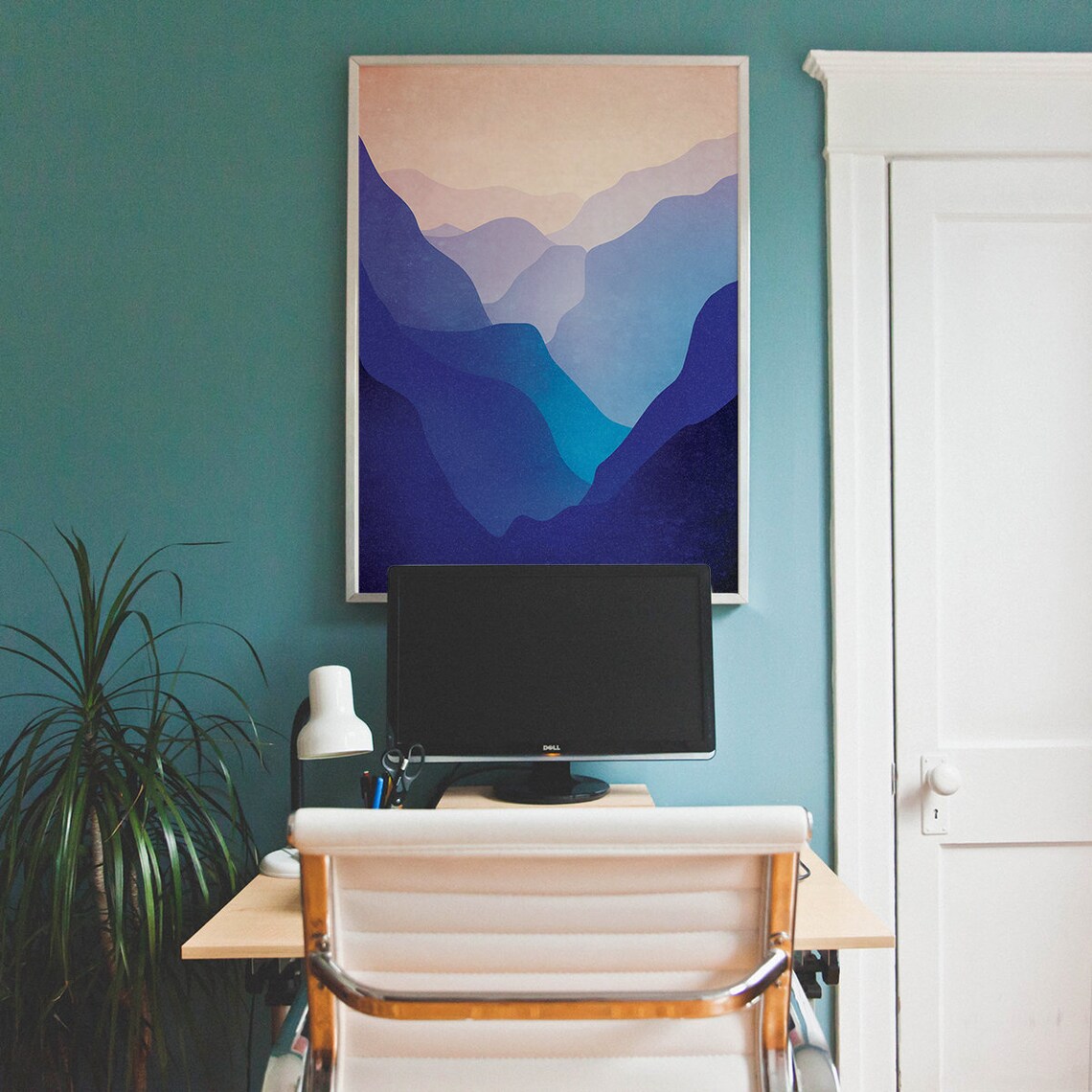Mountain Landscape Art Print, Home Office Decor - Image 4