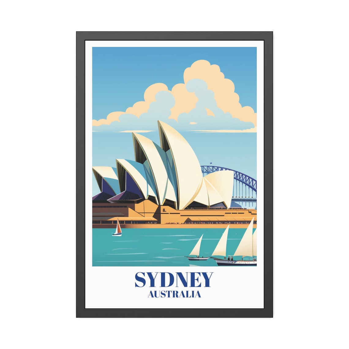 Captivating Sydney Travel Print Australia Art Poster Cityscape Wall Decor Wanderlust