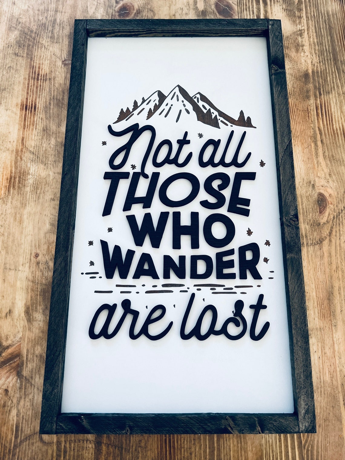 Not All Those Who Wander Are Lost Mountain Quote Decor Poster - Image 2