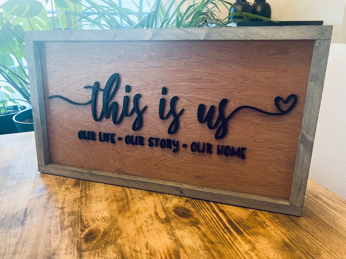 This Is Us Our Life Our Story Our Home Script Sign Style Poster - Image 2