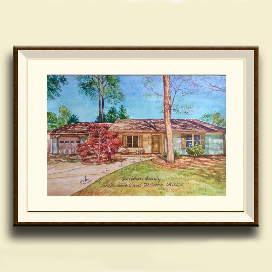 Watercolor Home Painting Custom House Portrait Dawing Of Home Watercolor House Portrait House Moving Gift House Painting From Photo - Image 3
