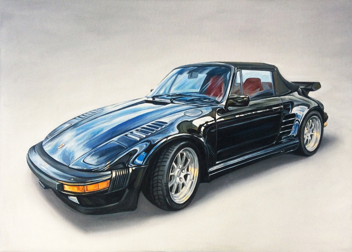 Realistic Oil Painting Cars Art Print - Image 3