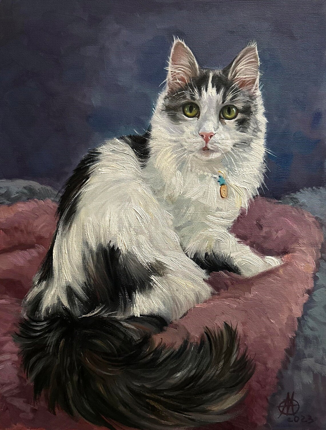 Custom Oil Pet Portrait Painting of Dog, Cat or Horse - Image 2
