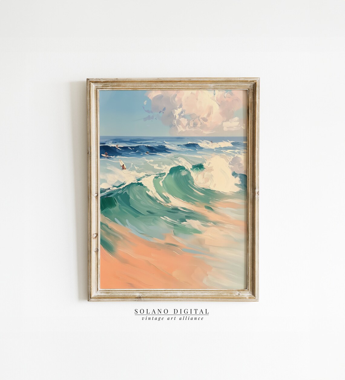 Surfers Wall Art Painting Decor Surfer Gift Surfing Print Maximalist