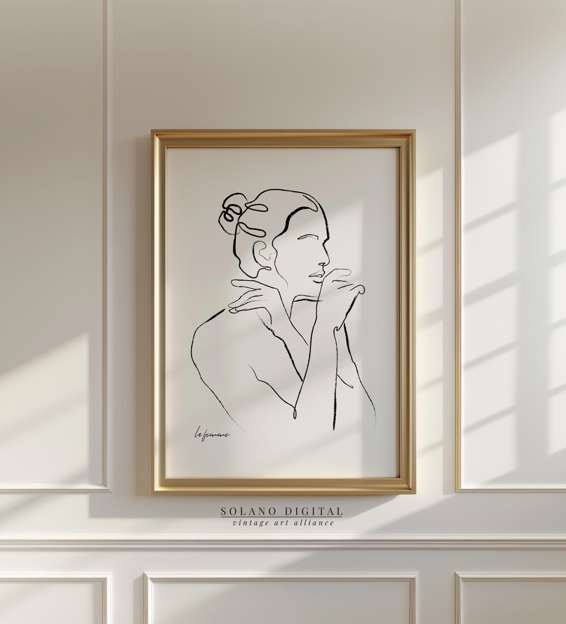 La Femme Minimalist Woman Line Art Drawing Feminine Art Poster
