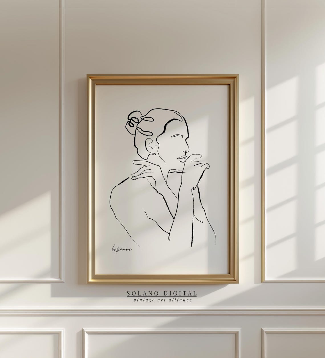 Minimalist Woman Line Art Print Abstract Female Poster One Drawing Wall Modern Boho La Femme