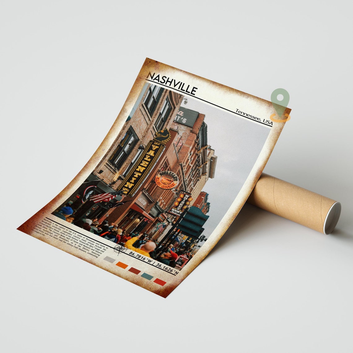 Nashville Print Nashville Art Nashville Poster Nashville Photo Nashville Poster Print Nashville Painting Tennessee Travel Poster - Image 5