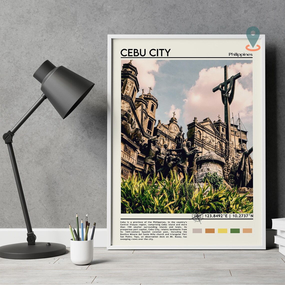 Cebu City Philippines Heritage Church Monument Travel Poster - Image 4