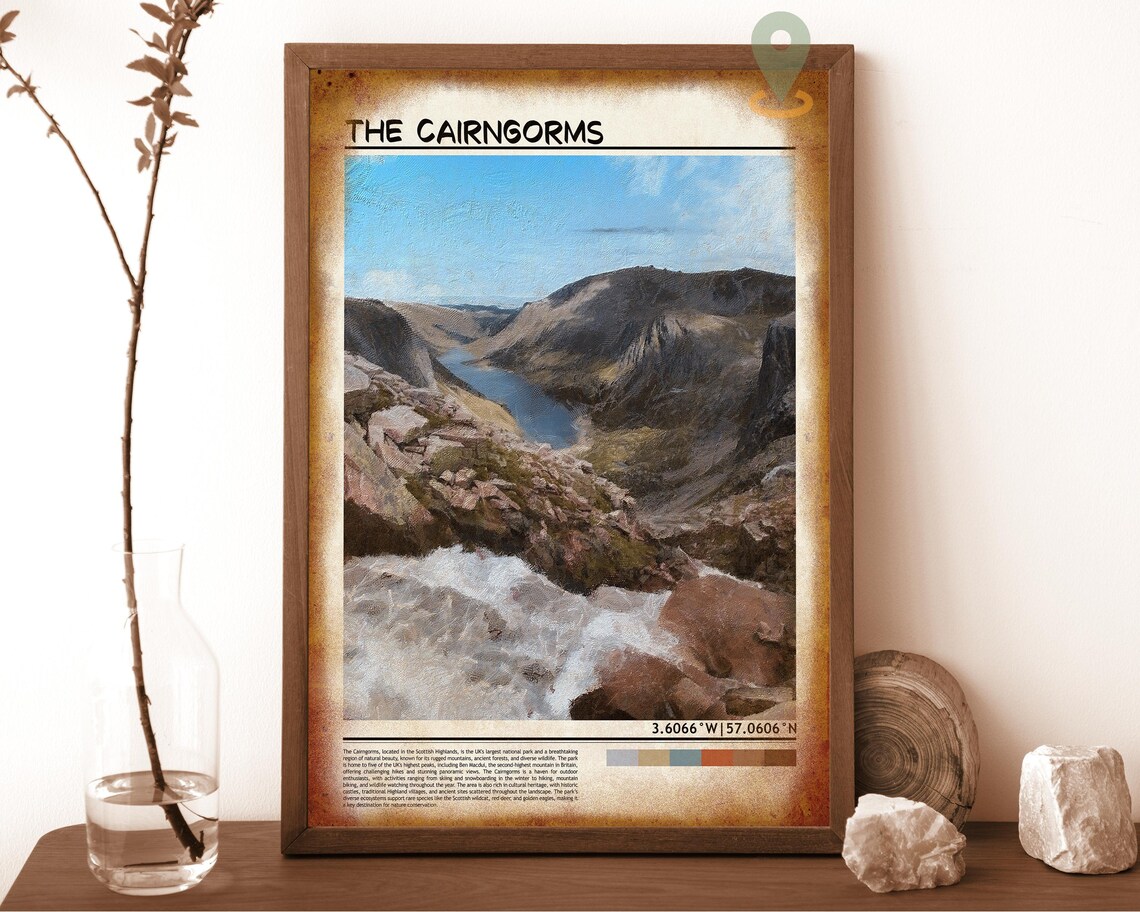 The Cairngorms Scotland Highland Lochan Mountain View Poster - Image 6