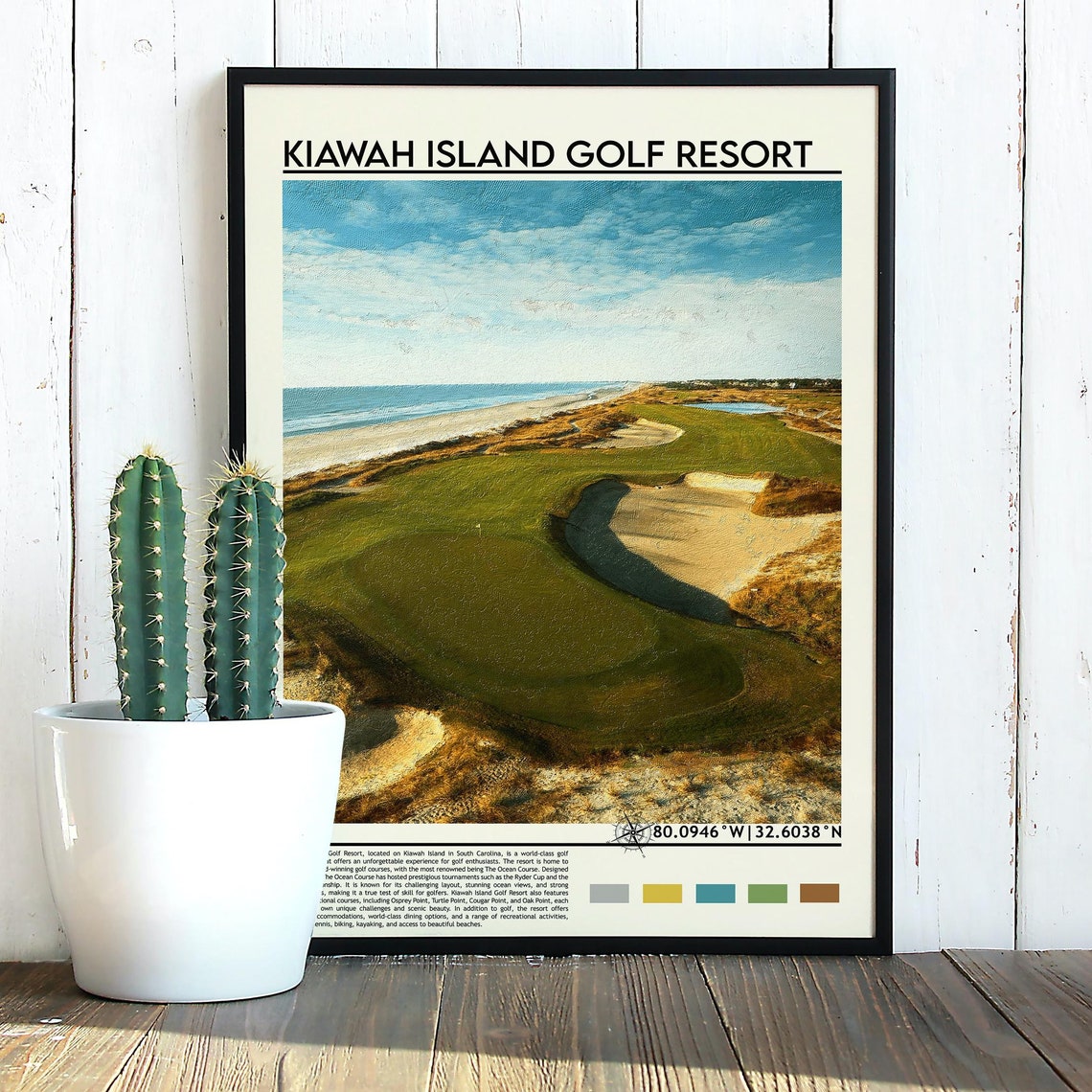 Kiawah Island Golf Resort Ocean Course Aerial Fairway View Poster - Image 3