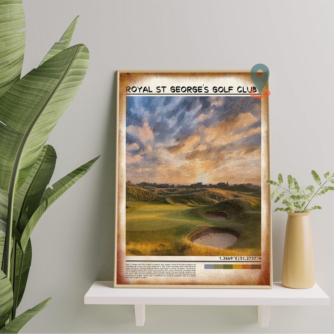 Royal St Georges Golf Club Golden Hour Links Open Championship Poster - Image 5
