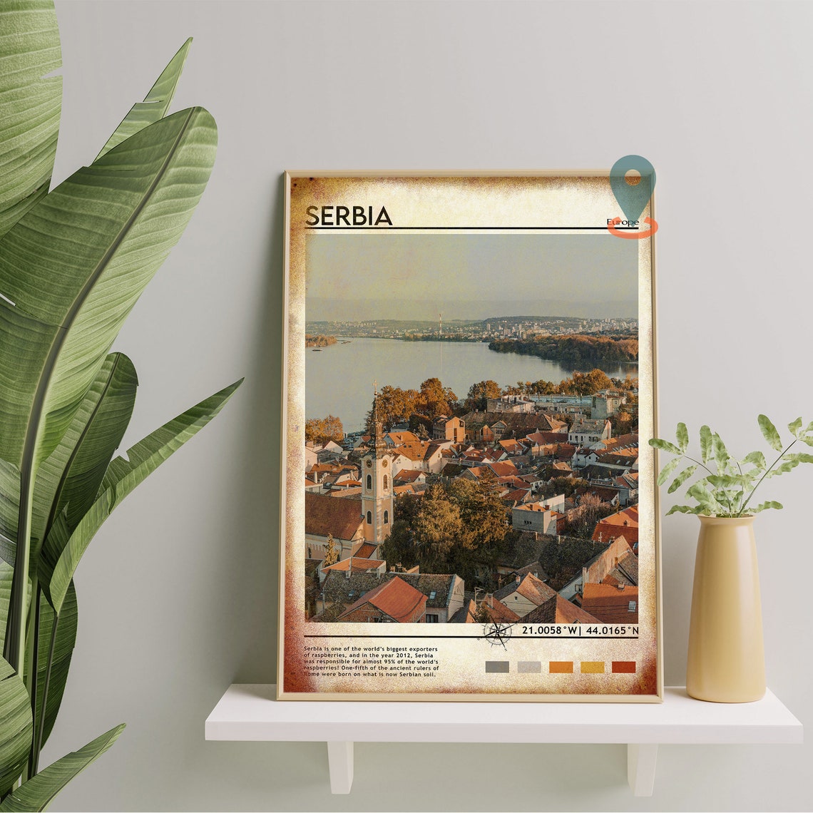 Serbia Print Vintage Poster Serbia Wall Art Serbia Poster Serbia Photo Serbia Poster Print Serbia Wall Decor Serbia Europe - Image 5