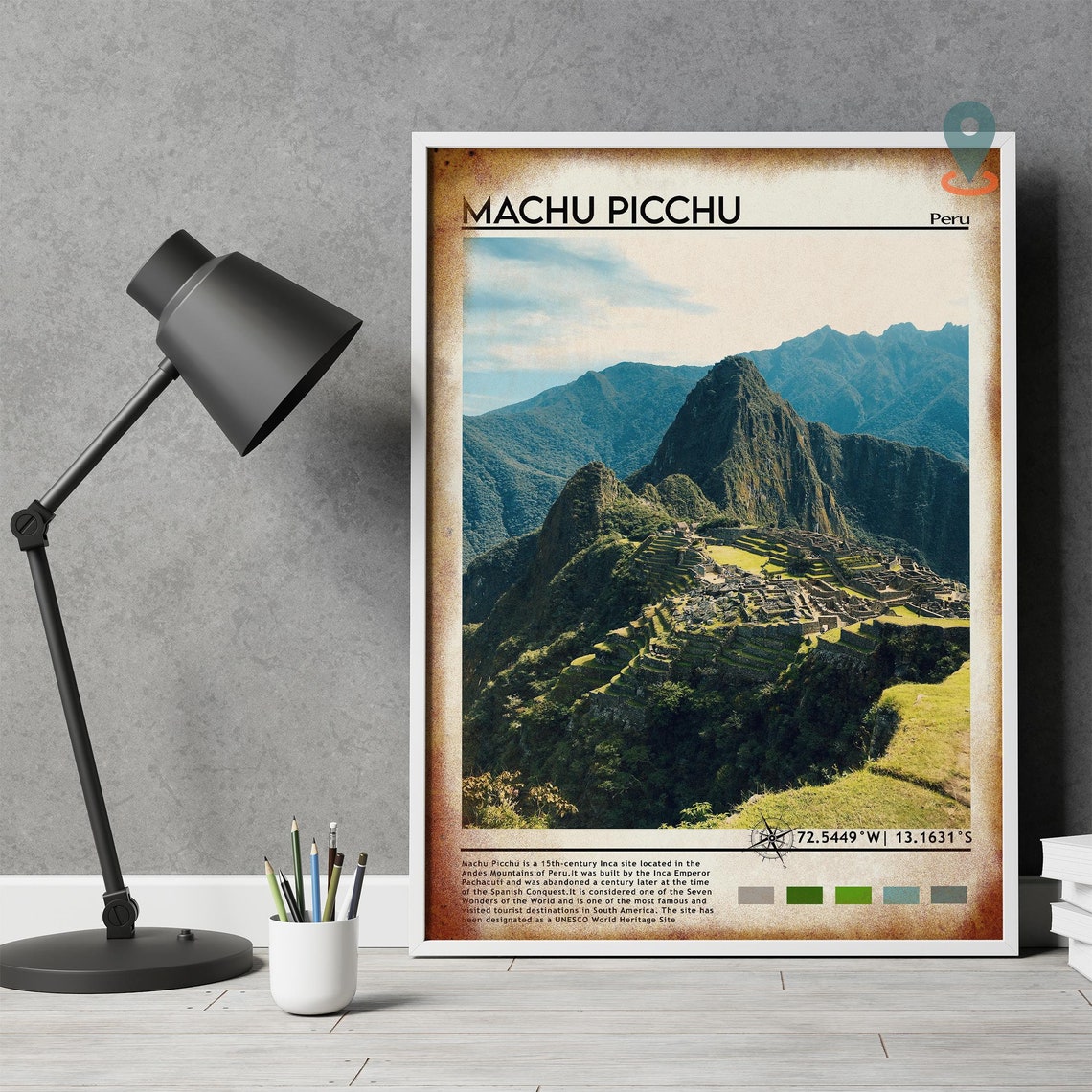 Machu Picchu Print Vintage Poster Machu Picchu Art Machu Picchu Poster Machu Picchu Photo Machu Picchu Painting Peru Poster Peru Art - Image 4