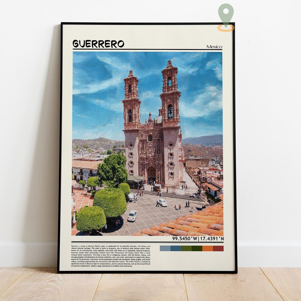 Guerrero Mexico Colonial Cathedral Historic Church Travel Print - Image 4