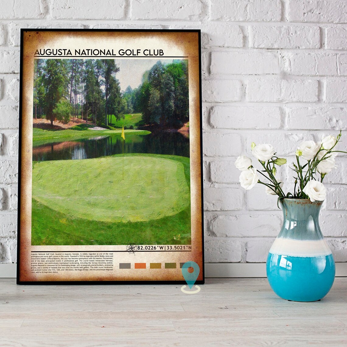 Augusta National Golf Club Georgia Masters Course Travel Poster - Image 4