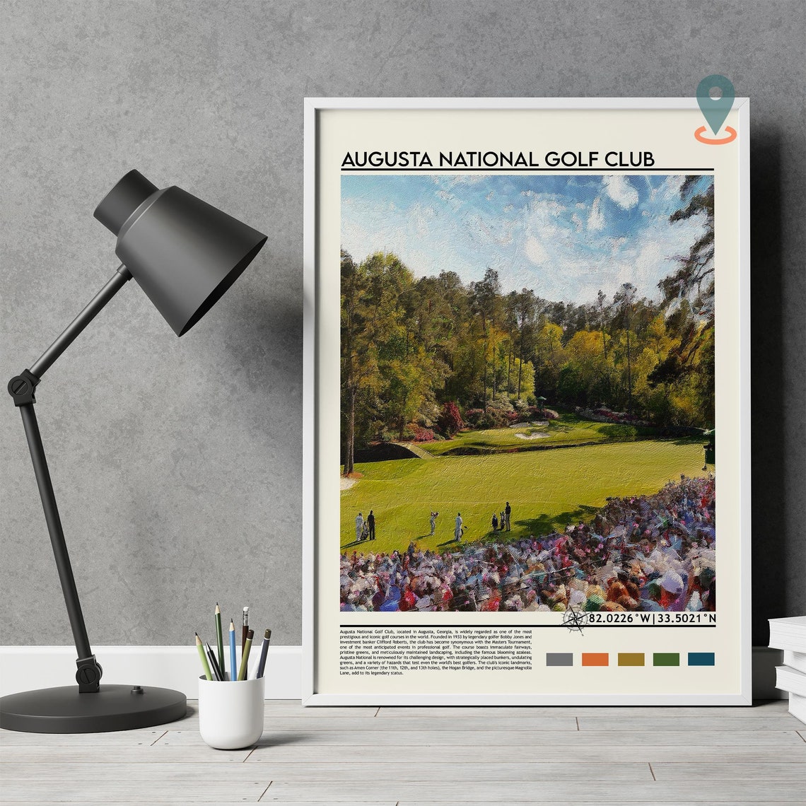 Augusta National Golf Club Painted Masters Course Fairway Poster - Image 2