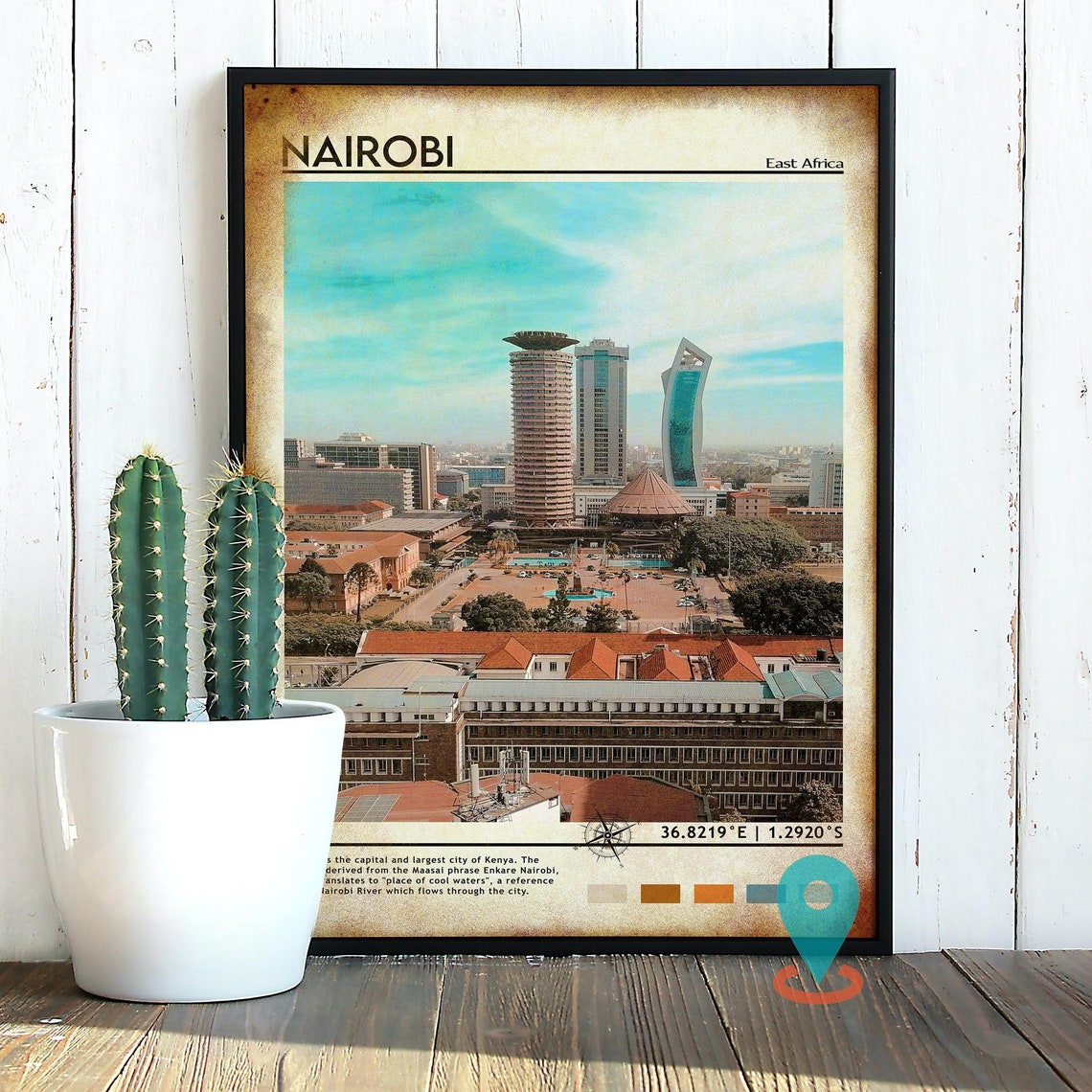 Nairobi Print Vintage Poster Nairobi Wall Art Nairobi Poster Nairobi Photo Nairobi Poster Print Kenya Poster Nairobi City - Image 5