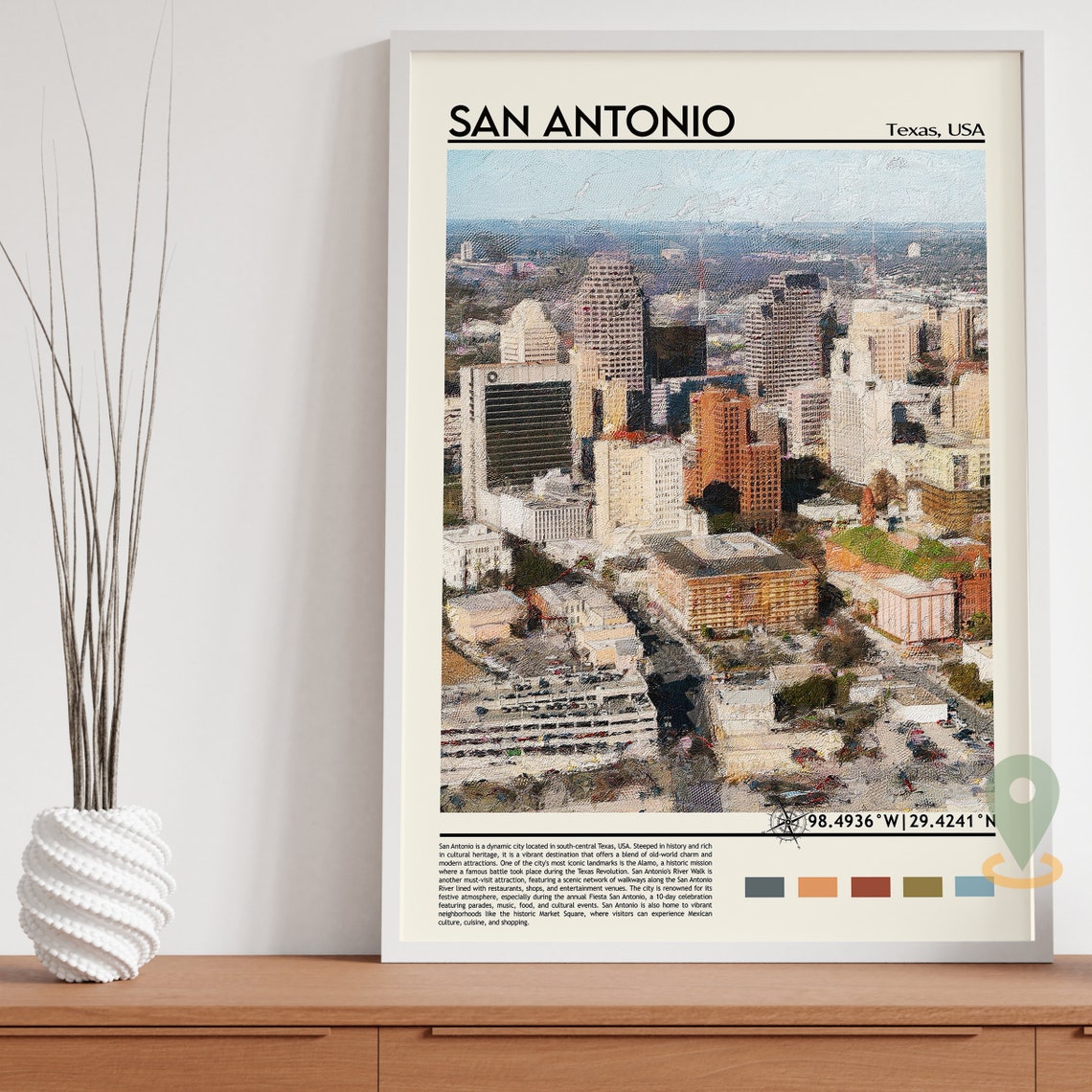 San Antonio Print San Antonio Art San Antonio Poster San Antonio Photo San Antonio Poster Print San Antonio Painting Texas Poster - Image 4