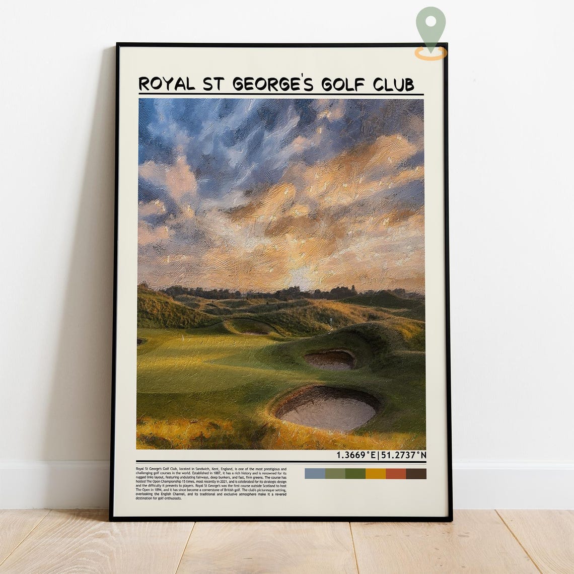 Royal St Georges Golf Club Golden Hour Links Open Championship Poster - Image 4