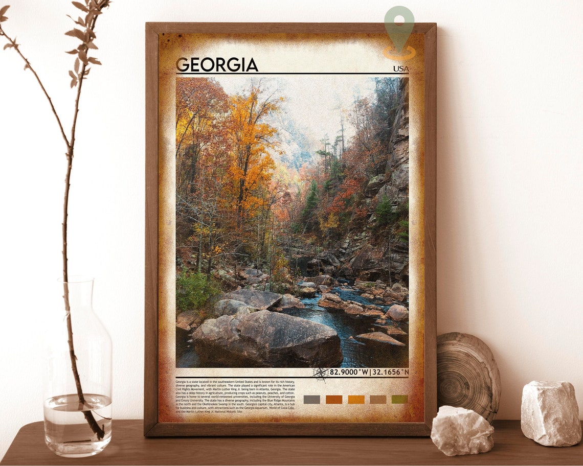 Georgia Print Georgia Wall Art Georgia Poster Georgia Photo Georgia Poster Print Georgia Wall Decor Georgia Travel Poster - Image 6