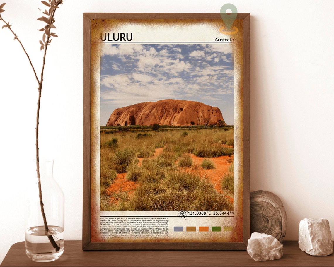 Uluru Australia Ayers Rock Red Desert Outback Monolith Travel Poster - Image 6