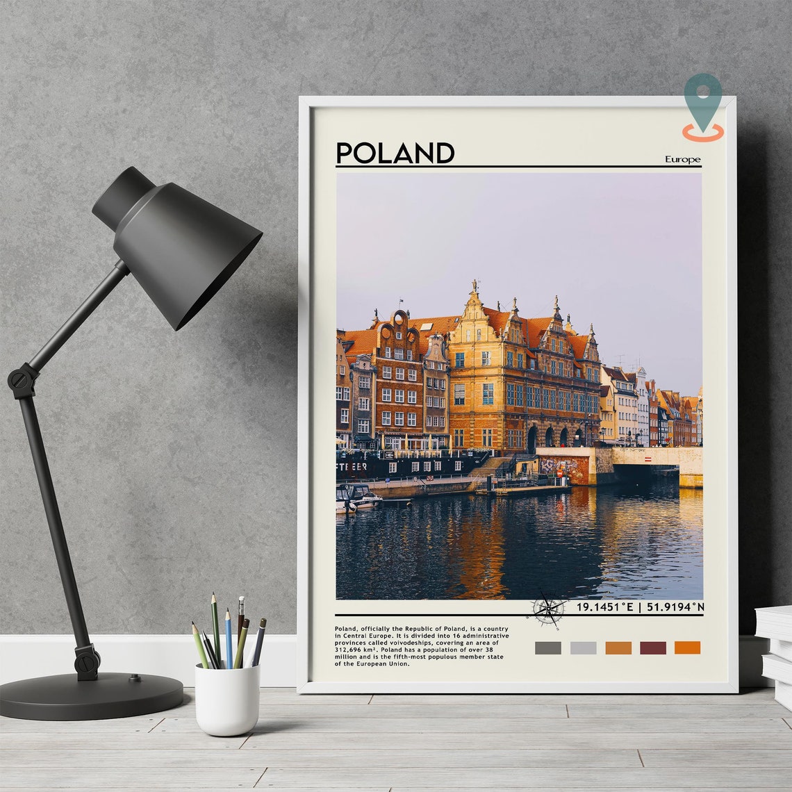 Poland Print Vintage Poster Poland Wall Art Poland Poster Poland Photo Poland Poster Print Poland Wall Decor Poland Warsaw Poster - Image 4