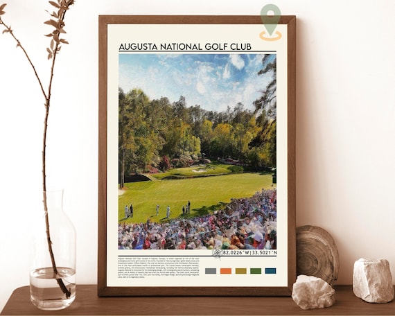 Augusta National Golf Club Painted Masters Course Fairway Poster