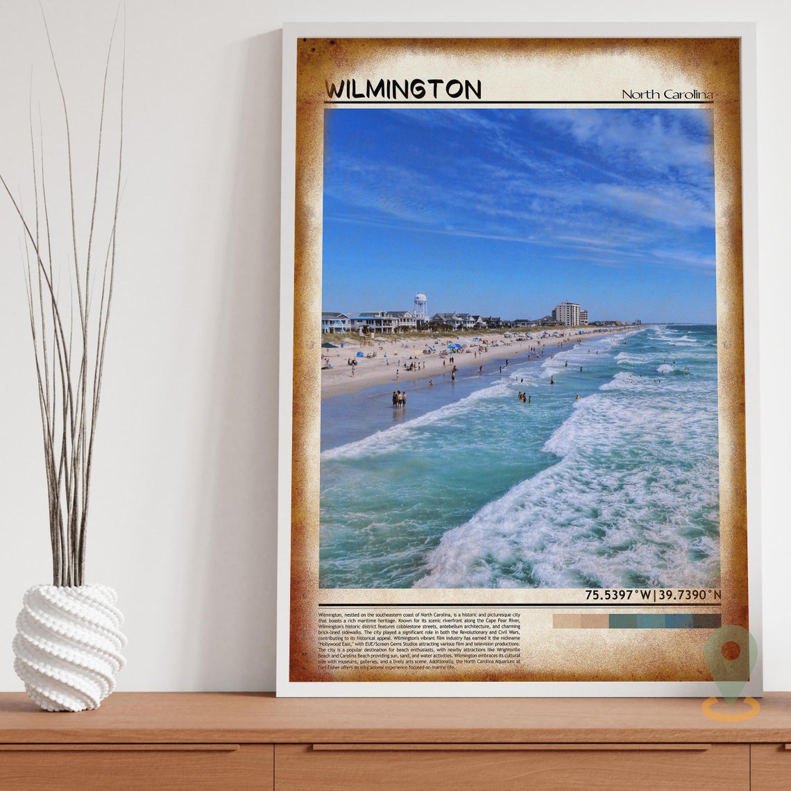 Wilmington Travel Poster Wilmington Print Wilmington Wall Art Wilmington Vintage Poster Wilmington Photo Wilmington Poster Print - Image 3
