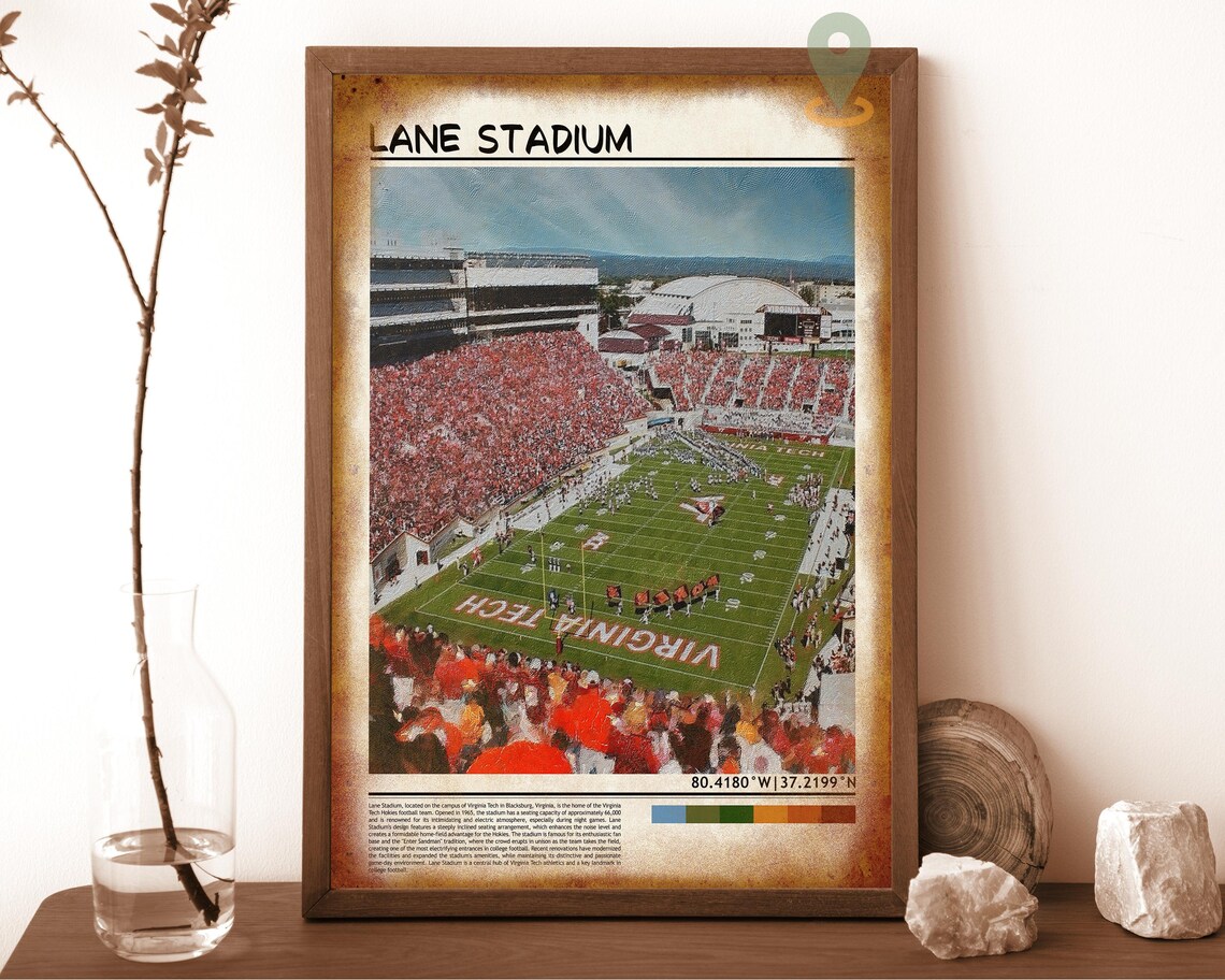 Lane Stadium Virginia Tech Hokies College Football Game Poster - Image 6