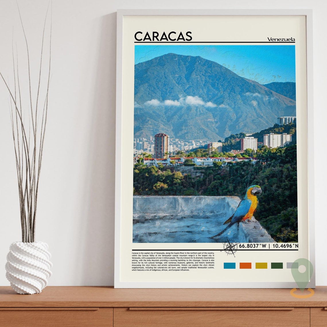 Caracas Print Vintage Poster Caracas Wall Art Caracas Poster Caracas Photo Caracas Poster Print Caracas Wall Decor Venezuela Poster - Image 5