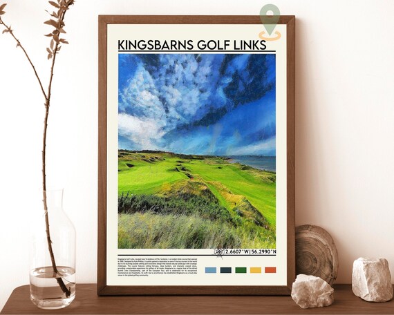 Kingsbarns Golf Links Scotland Coastal Course Sea View Sports Poster
