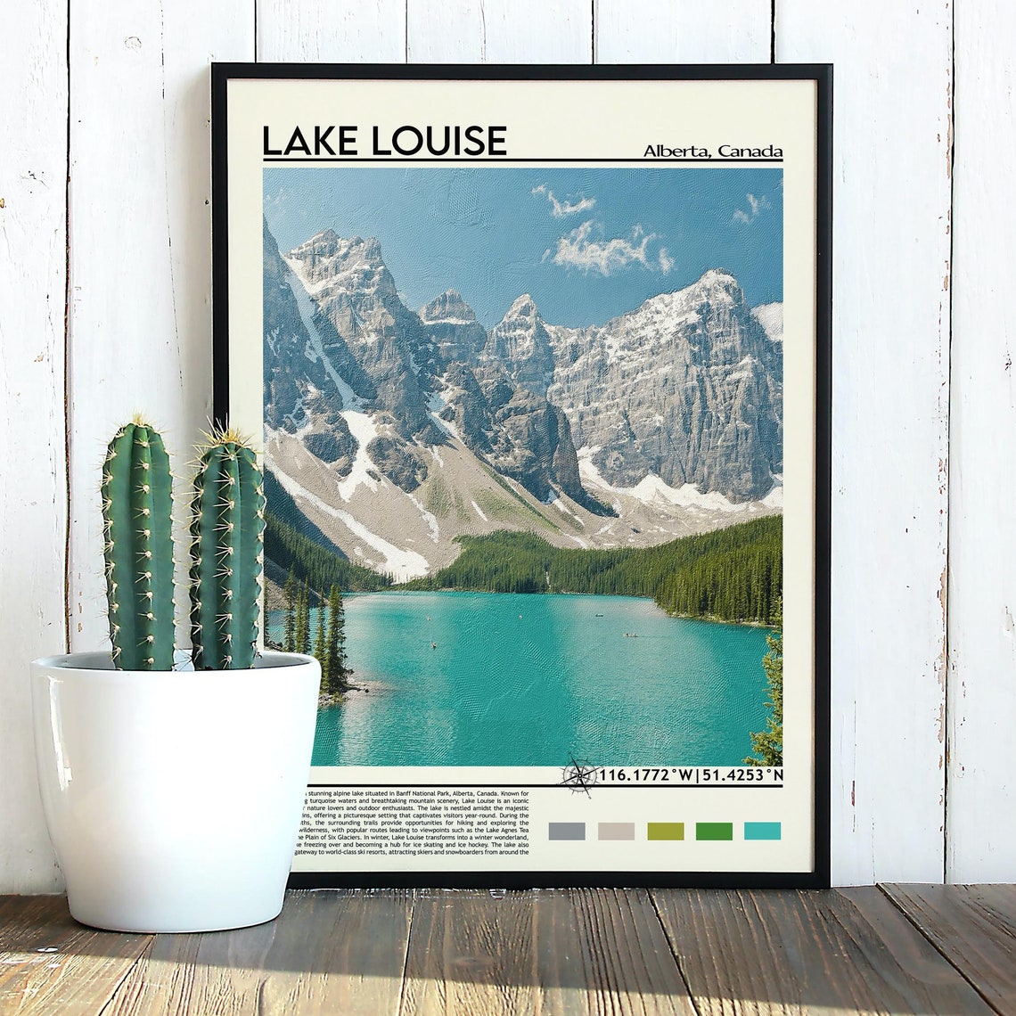 Lake Louise Travel Print Banff National Park Travel Poster Lake Louise Print Lake Louise Poster Lake Louise Wall Art Lake Louise Travel - Image 3