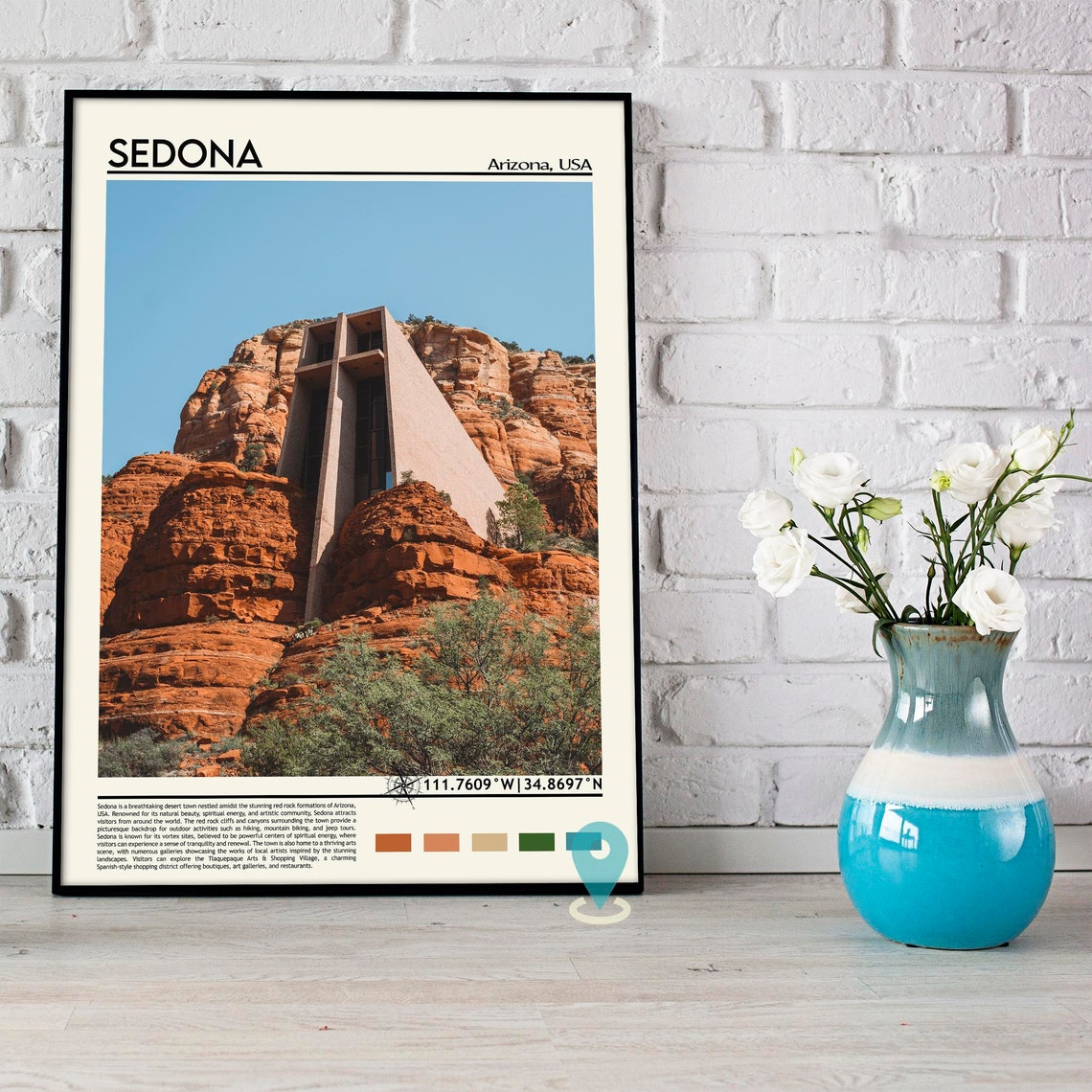 Sedona Travel Print Sedona Home Dcor Arizona Art Print Sedona Wall Print For Sedona Gift Wall Hanging Arizona Sedona Desert Artwork Dcor - Image 5