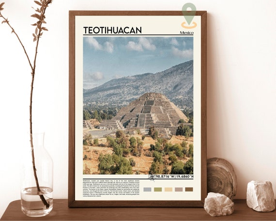 Teotihuacan Print Teotihuacan Wall Art Teotihuacan Poster Teotihuacan Photo Teotihuacan Wall Decor Mexico Travel Poster Teotihuacan
