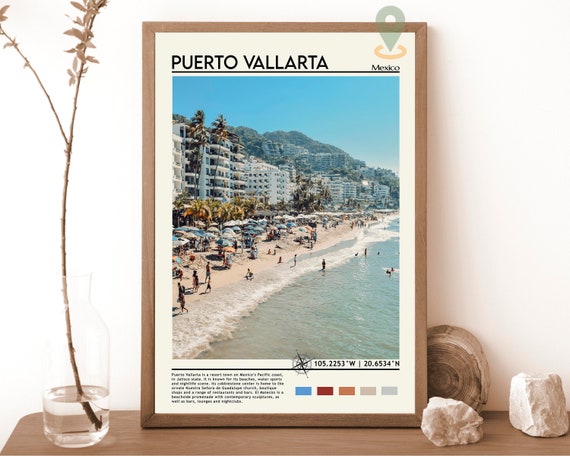 Puerto Vallarta Print Vintage Poster Puerto Vallarta Art Puerto Vallarta Poster Puerto Vallarta Photo Mexico Poster Travel Gift