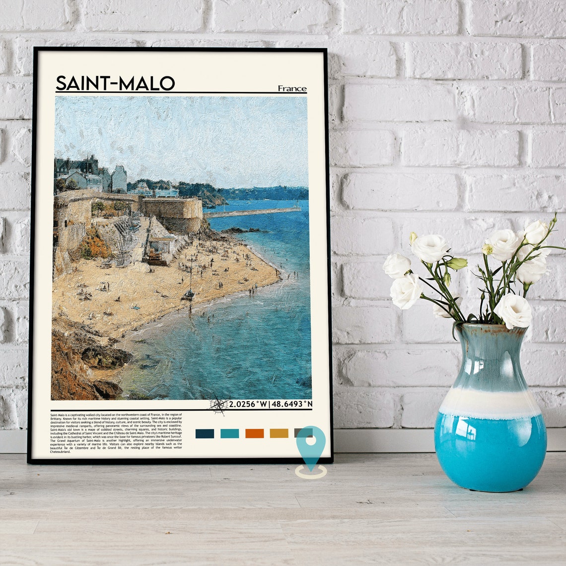 Saint Malo Print Saint Malo Poster Saint Malo Wall Art Saint Malo Travel Print Saint Malo Art Print Saint Malo Artwork Brittany Print - Image 3