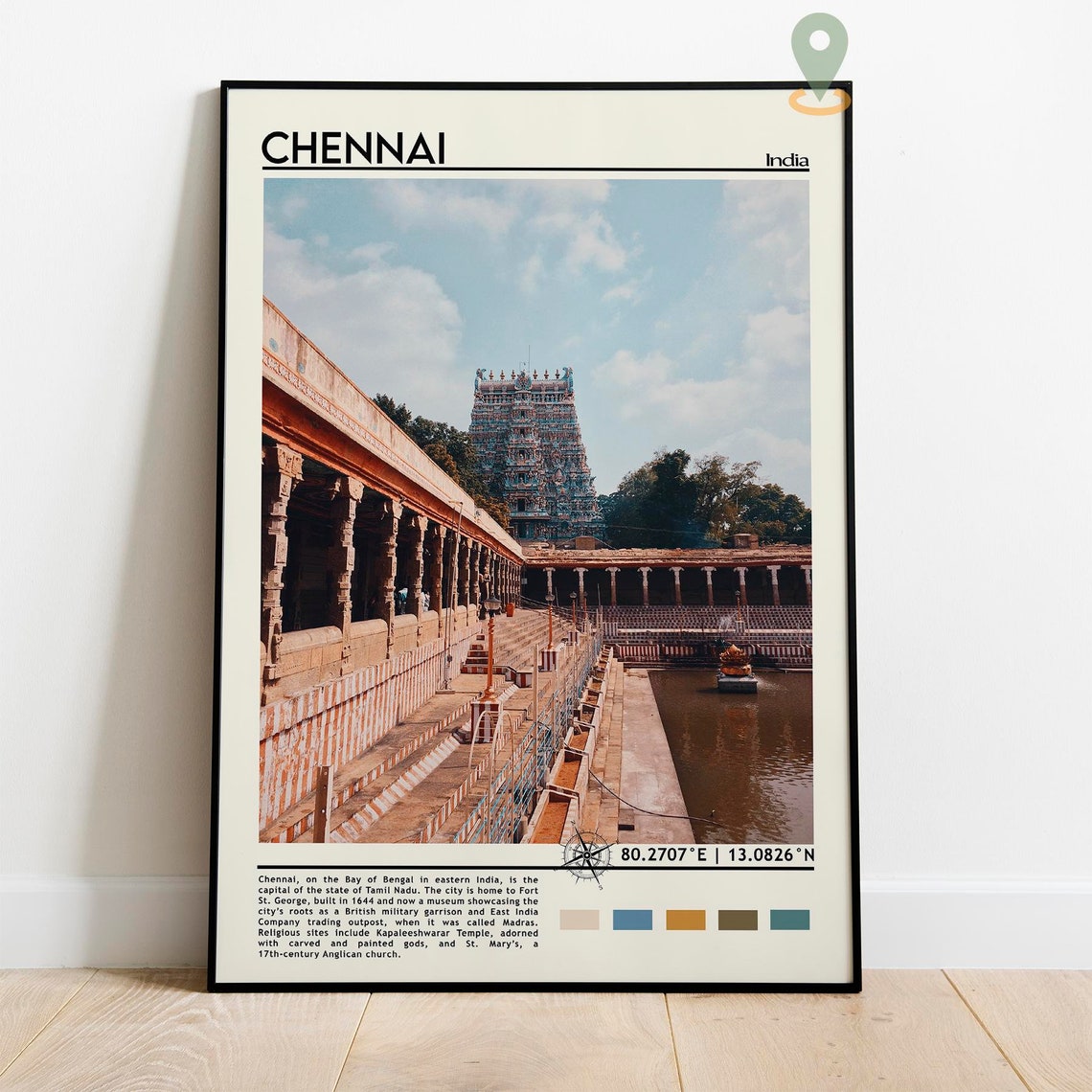 Chennai Print Chennai Art Chennai Poster Chennai Photo Chennai City Chennai Painting Chennai Poster Chennai Artwork India Poster - Image 5