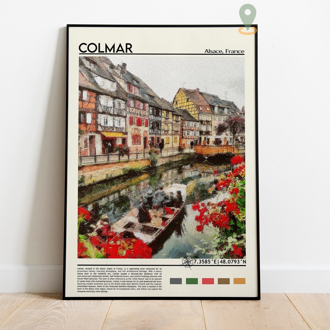 Colmar Print Colmar Poster Colmar Wall Art Colmar Travel Print Colmar Art Colmar Artwork Colmar Photo France Print Colmar Painting - Image 2