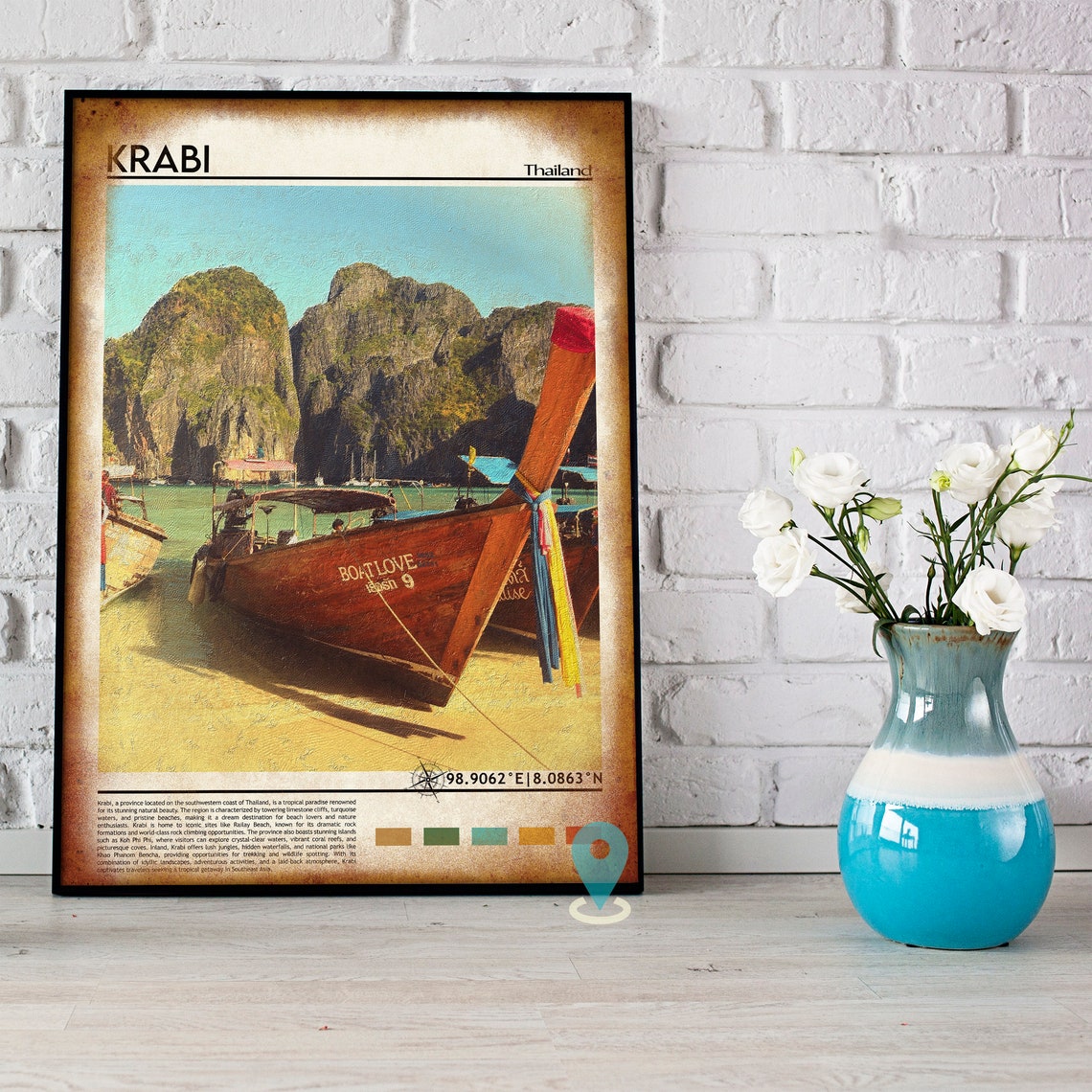 Krabi Print Krabi Poster Krabi Wall Art Krabi Travel Krabi Art Print Krabi Artwork Krabi Photo Krabi Thailand Print Krabi Home Decor - Image 4