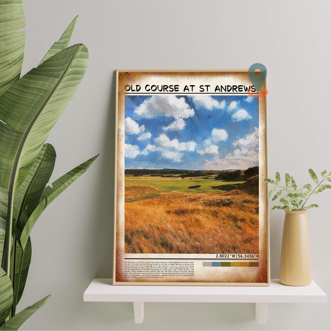Old Course At St Andrews Scotland Home Of Golf Links Coordinate Poster - Image 5