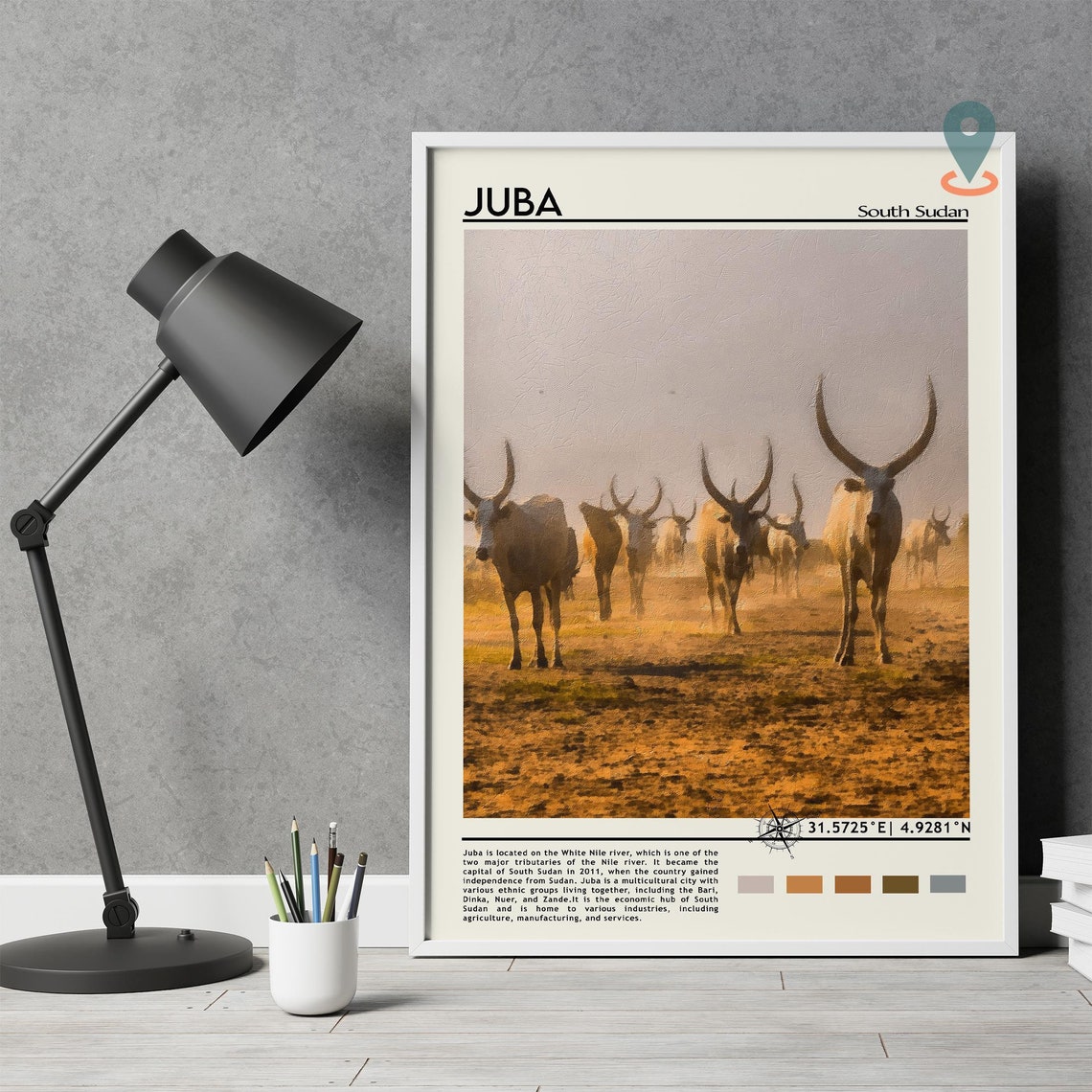 Juba City Print Juba Art Juba Poster Juba Photo Juba Poster Print Juba Painting South Sudan Poster Vintage Poster Juba Art Work - Image 5