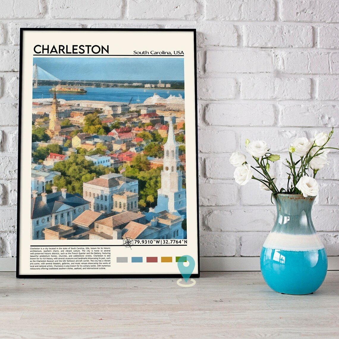 Charleston Print Charleston Poster Charleston Travel Charleston Art Print Charleston Artwork Charleston Photo South Carolina Print - Image 5