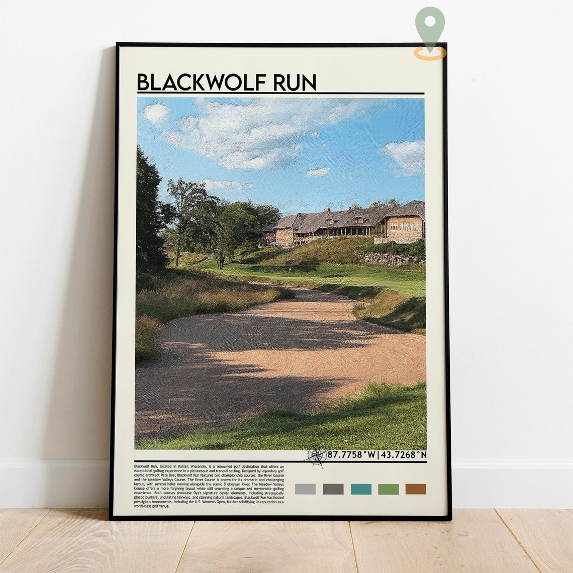 Blackwolf Run Golf Course Kohler Wisconsin Fairway Lodge Poster - Image 2