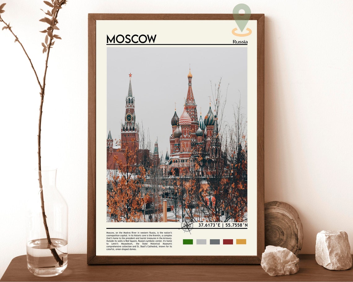 Moscow Print Moscow Poster Moscow Wall Art Moscow Travel Moscow Art Print Moscow Artwork Moscow Photo Moscow Russia Print Russia